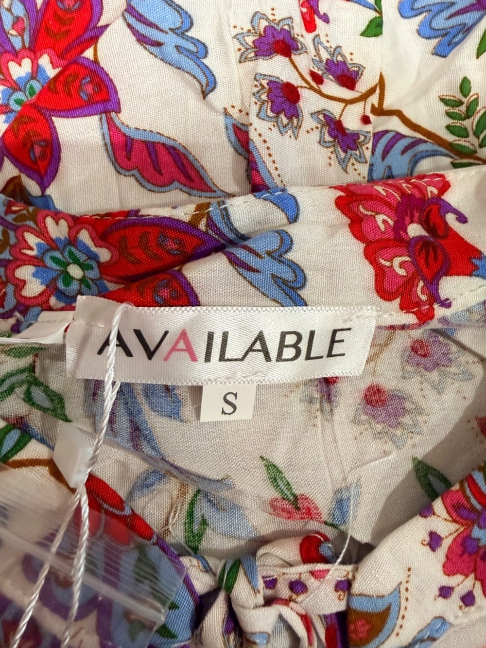 "Available" Women's Long Sleeve Button Up Front Pockets Floral Romper - Picture 5 of 11